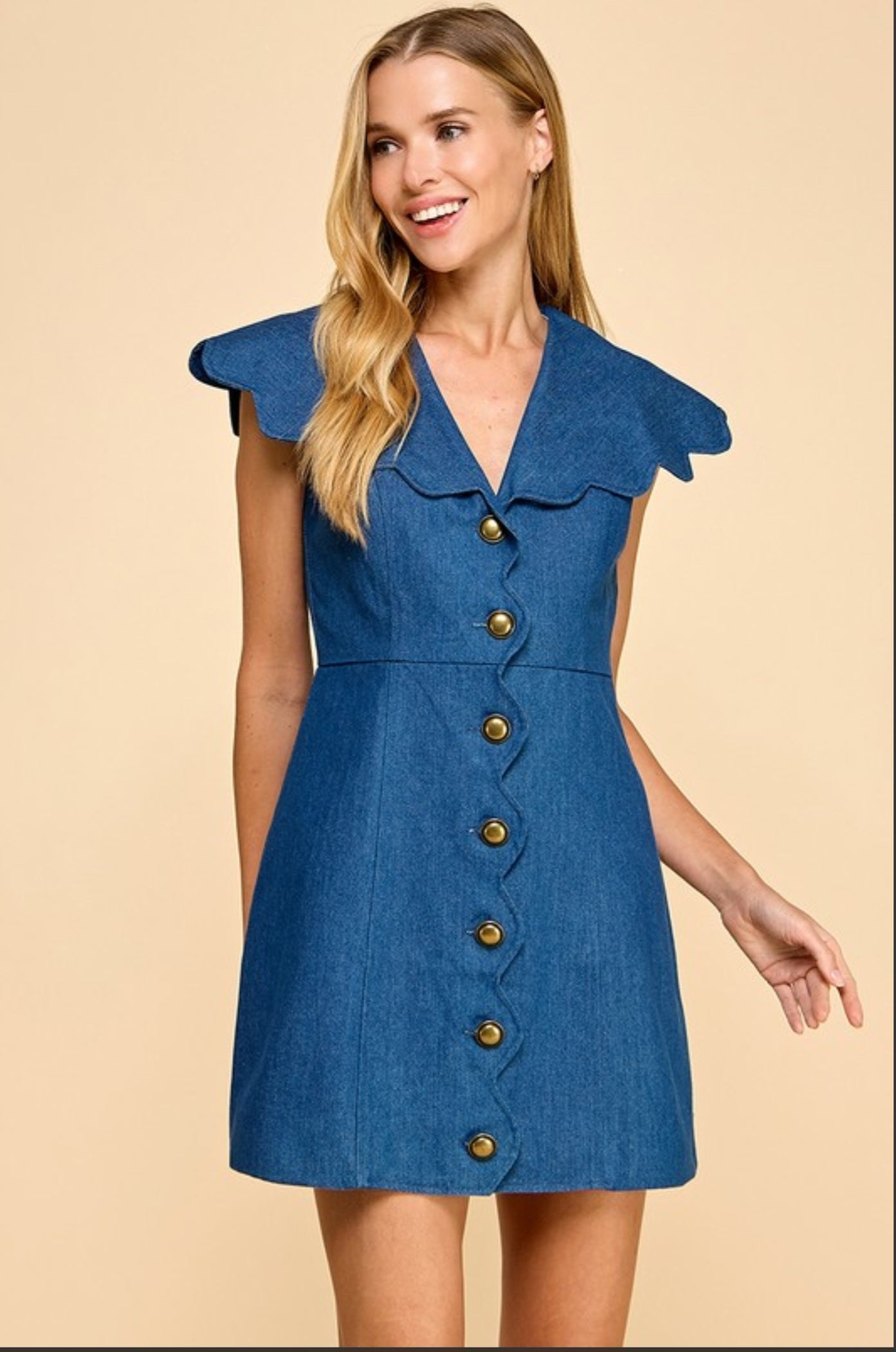 Denim Button Up Dress
