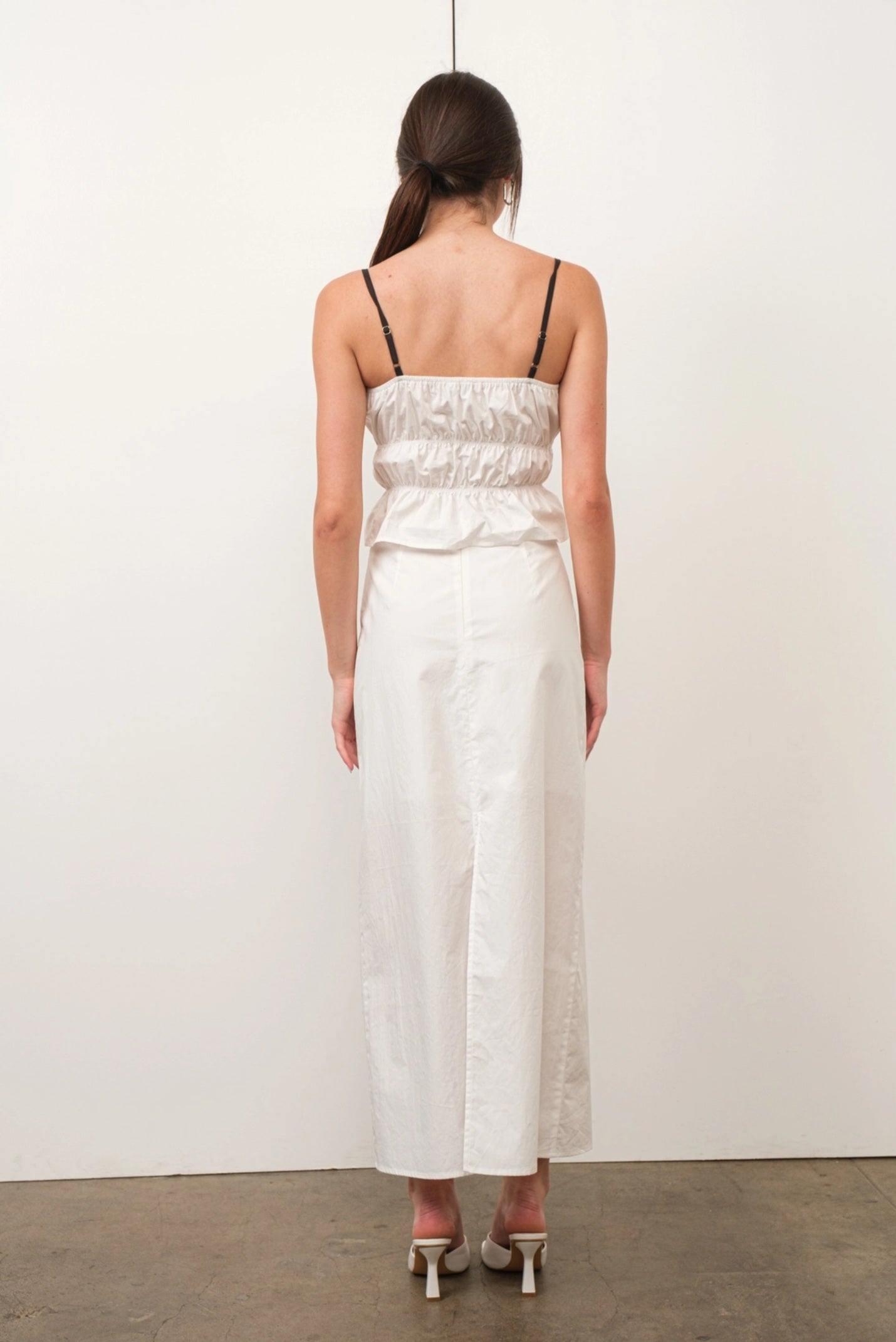 White Poplin Top