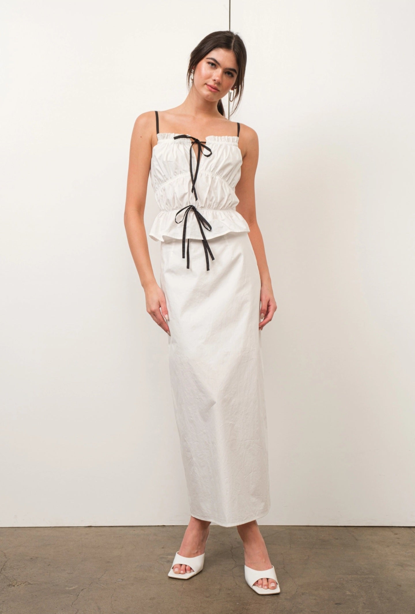 White Poplin Top