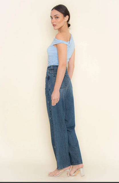 Denim Jeans w/Grommets