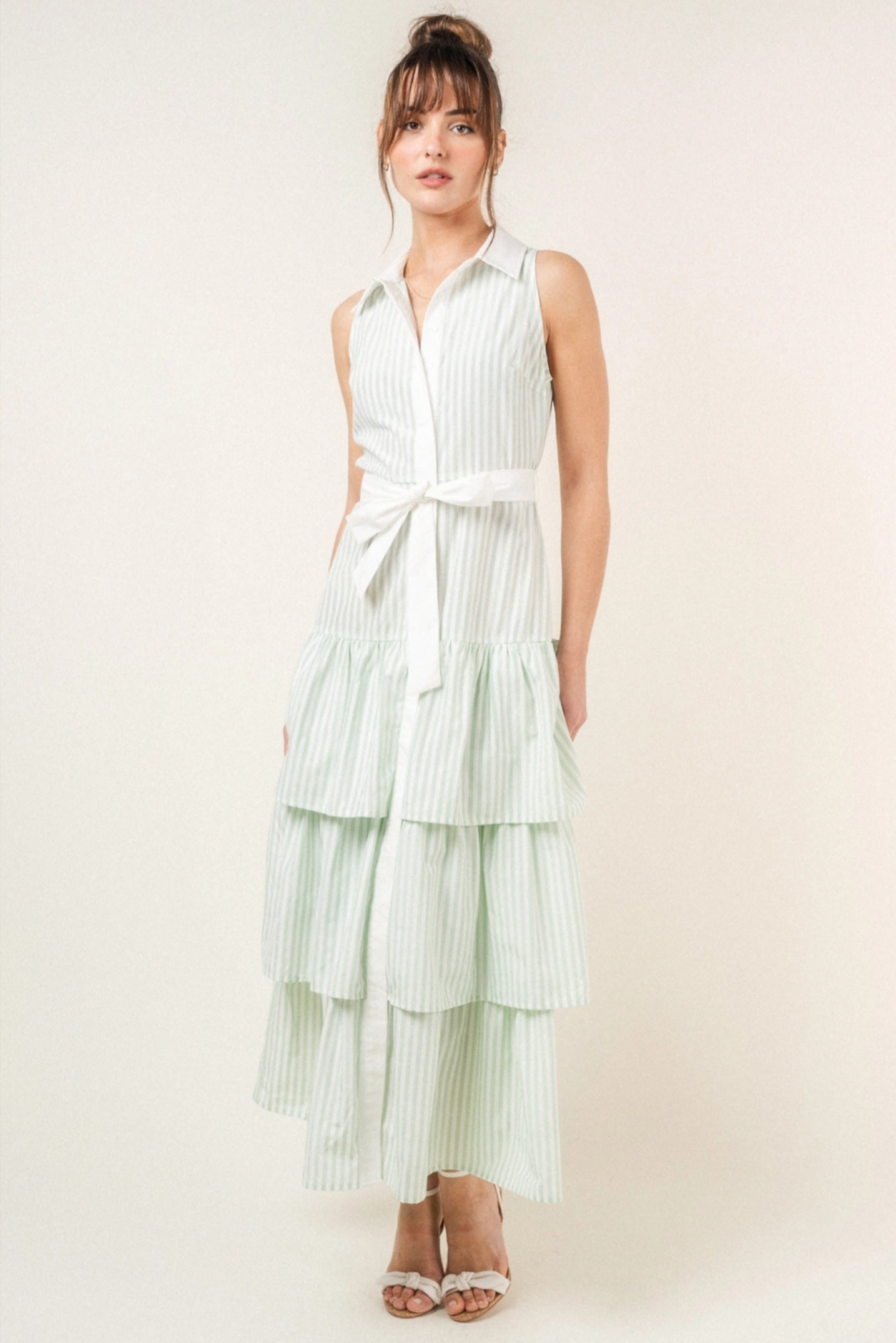 Ruffled Button Down Dress