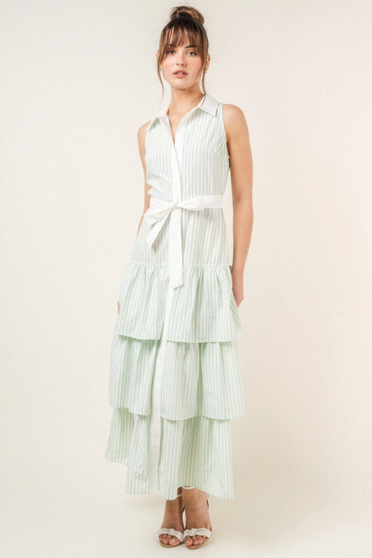 Ruffled Button Down Dress