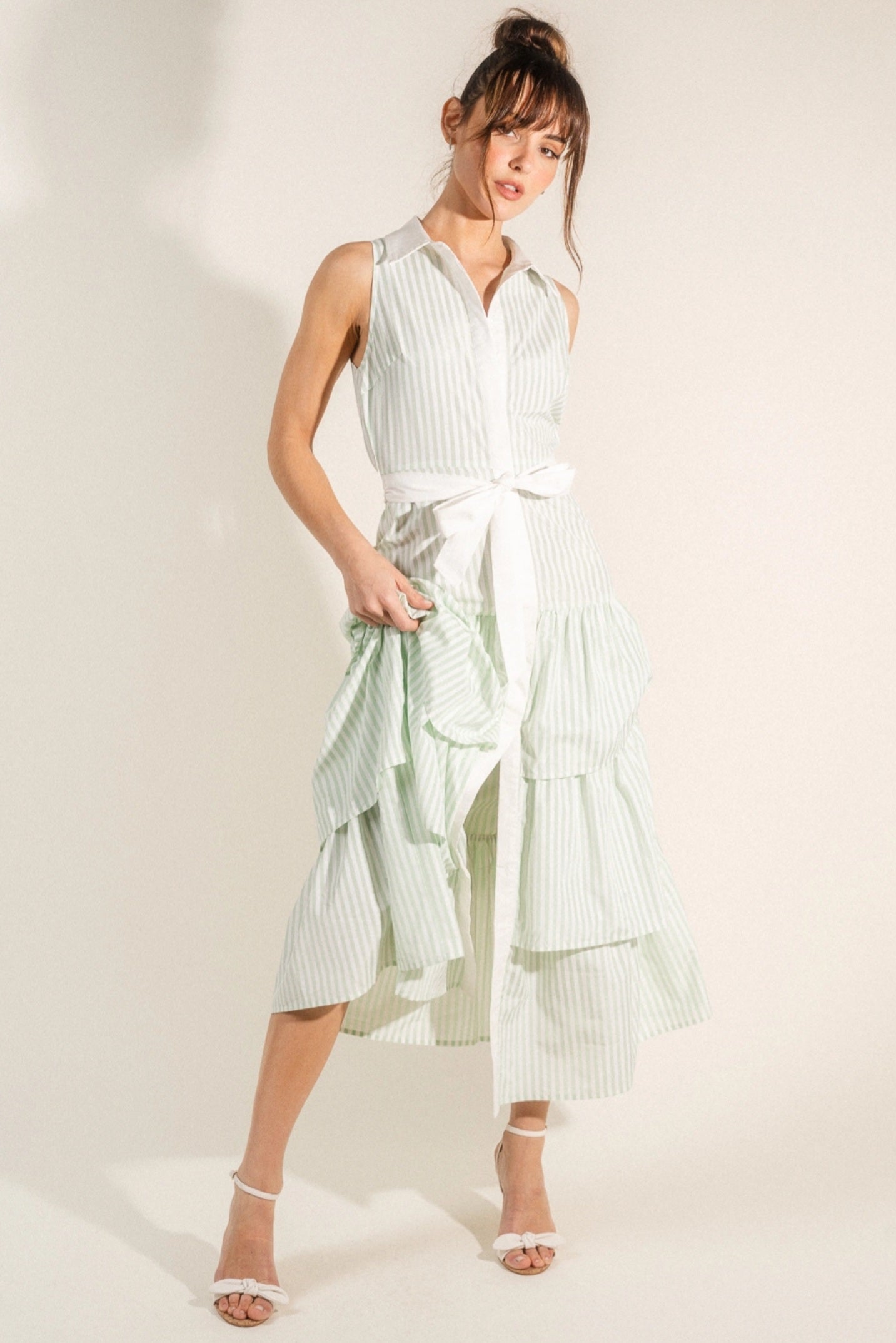Ruffled Button Down Dress