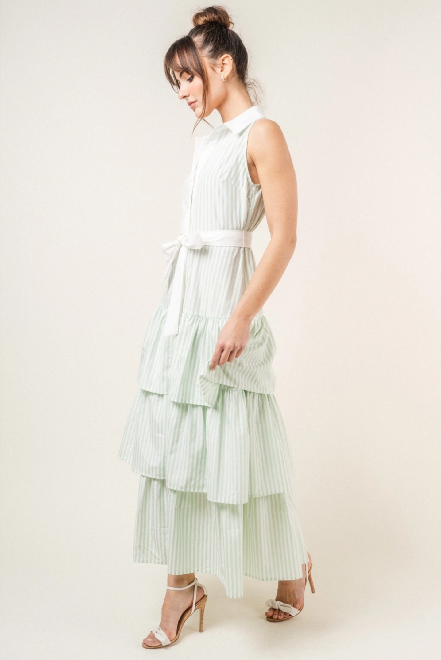 Ruffled Button Down Dress