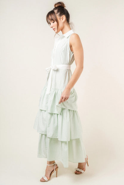 Ruffled Button Down Dress