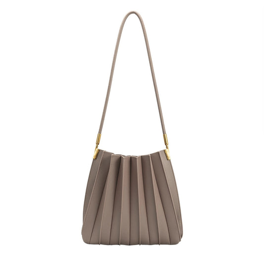Pleated Vegan Leather Bag
