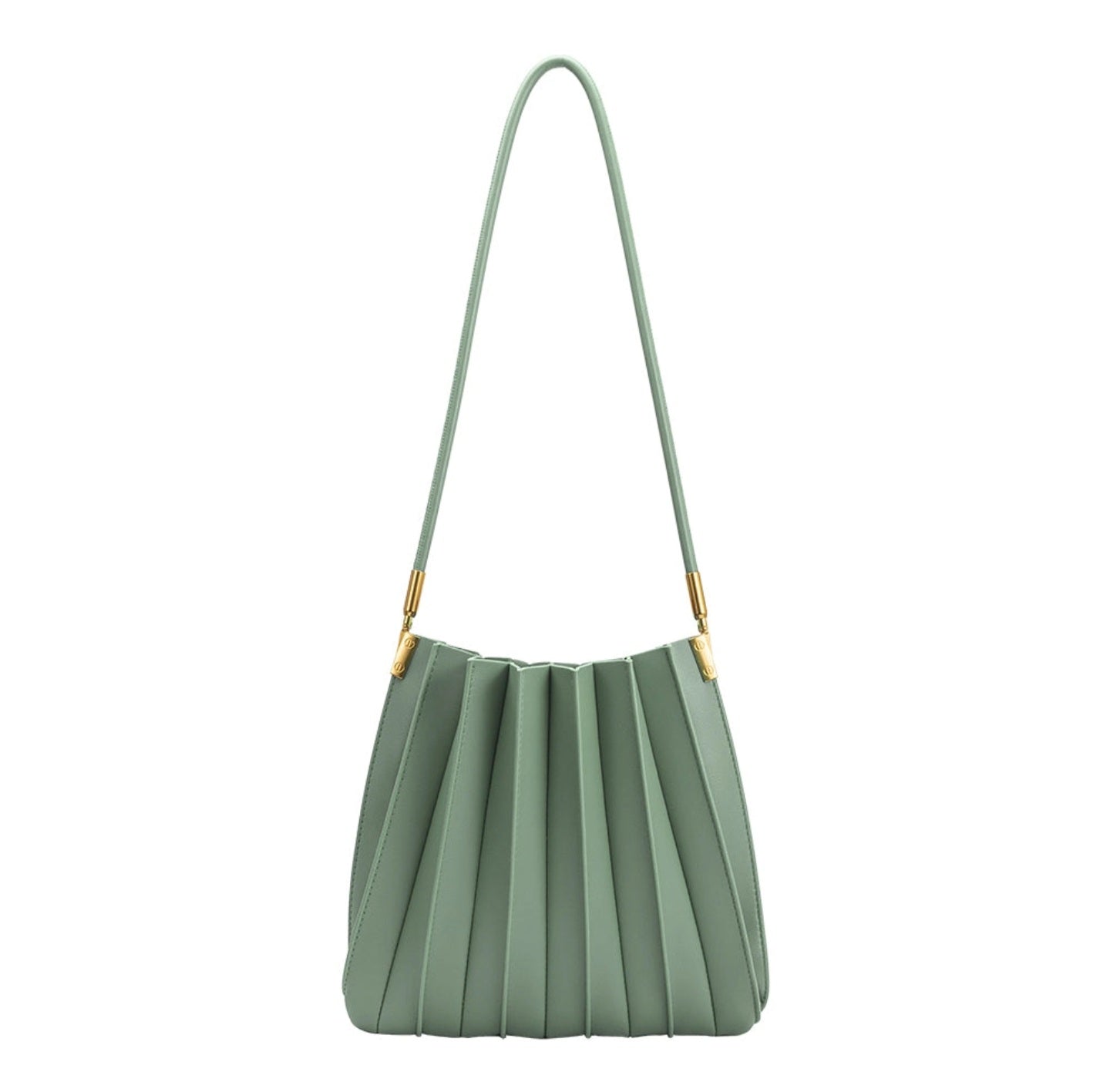 Pleated Vegan Leather Bag