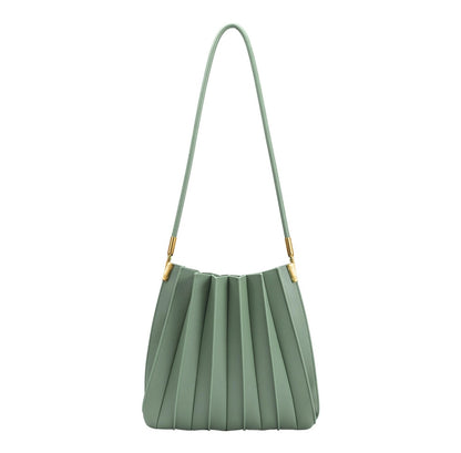 Pleated Vegan Leather Bag