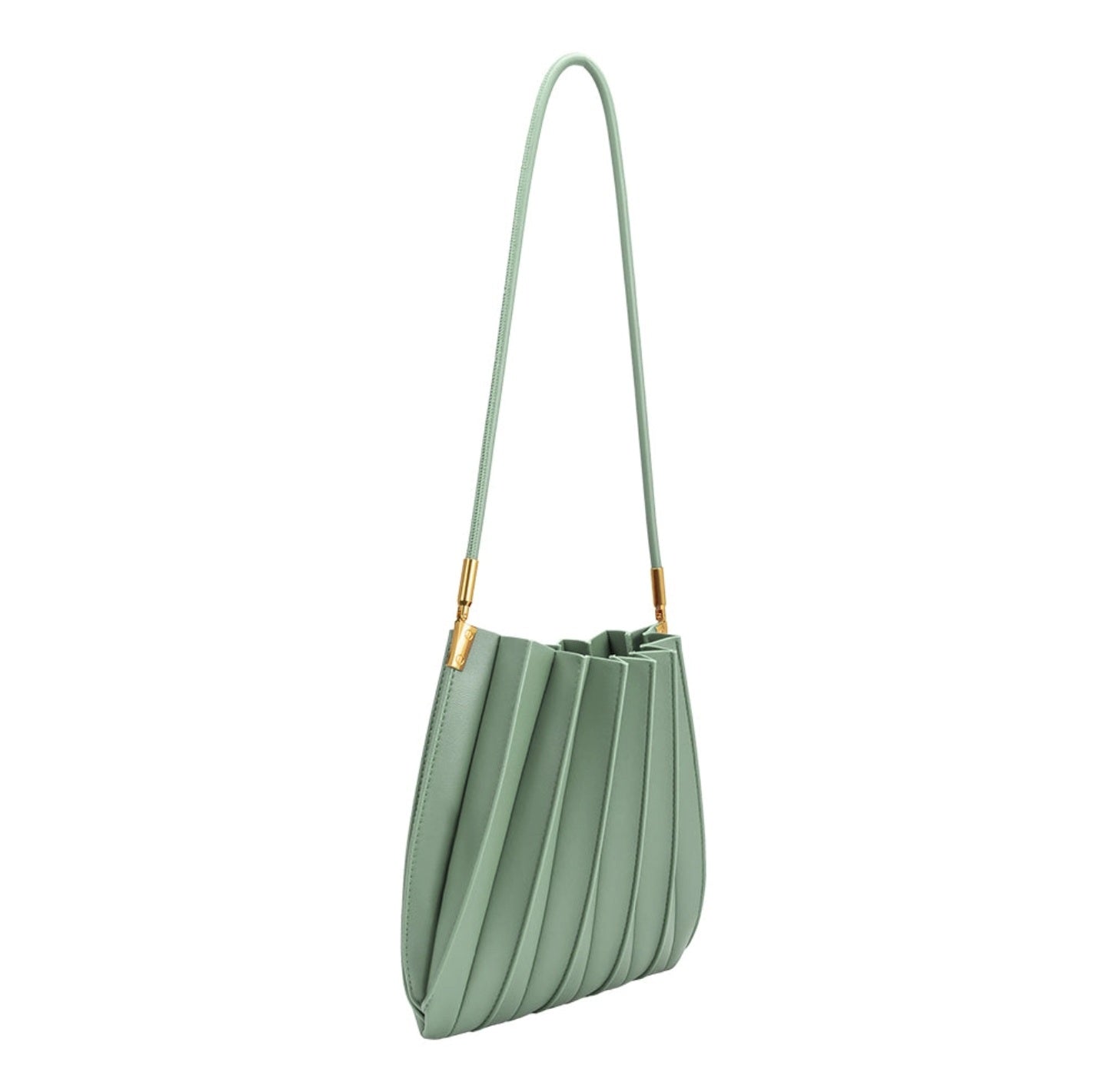 Pleated Vegan Leather Bag