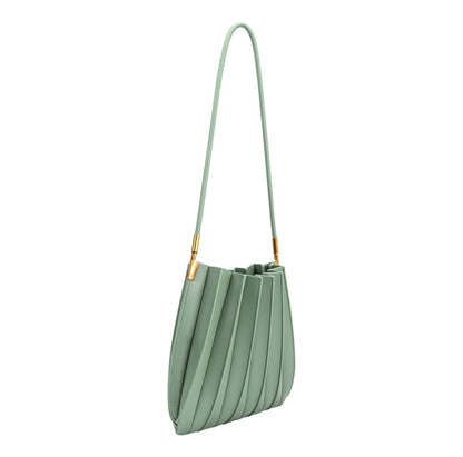 Pleated Vegan Leather Bag