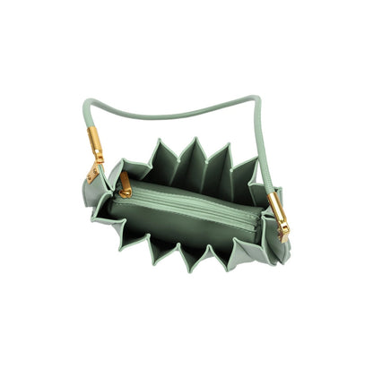 Pleated Vegan Leather Bag