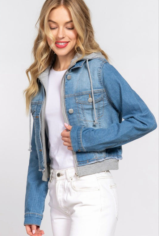 Denim Jacket w/Hoodie