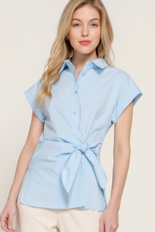 Short Sleeve Side Knot Shirt