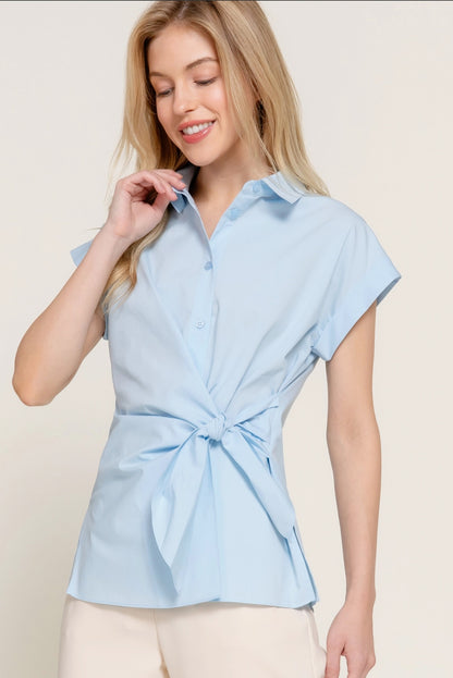 Short Sleeve Side Knot Shirt
