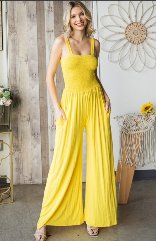 Yellow Overalls Jumpsuit