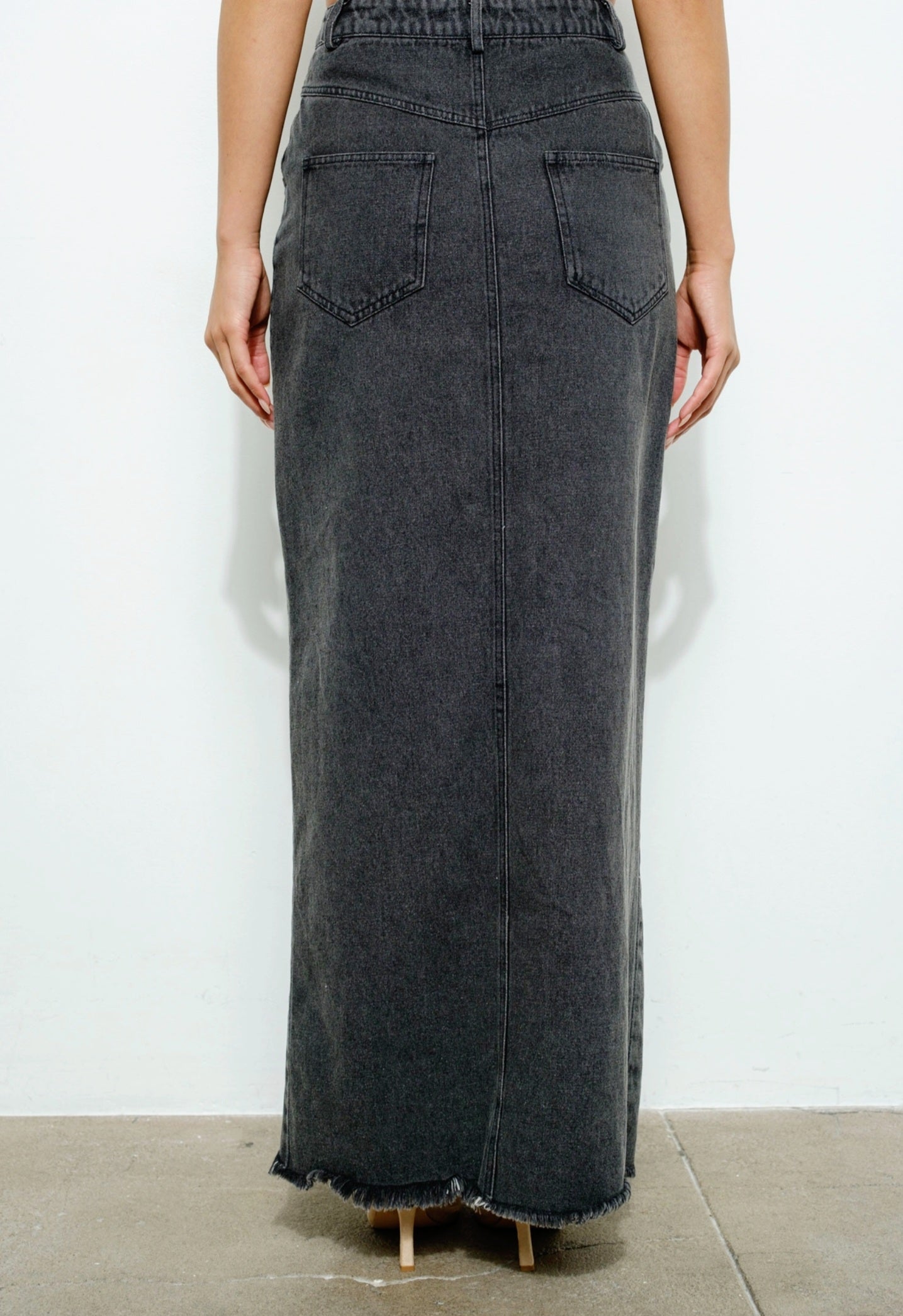 Black Denim Skirt