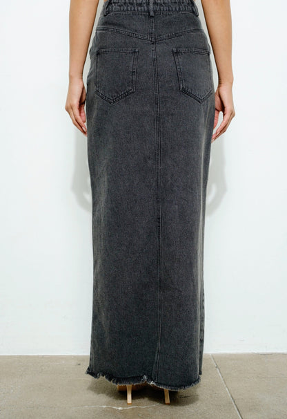 Black Denim Skirt