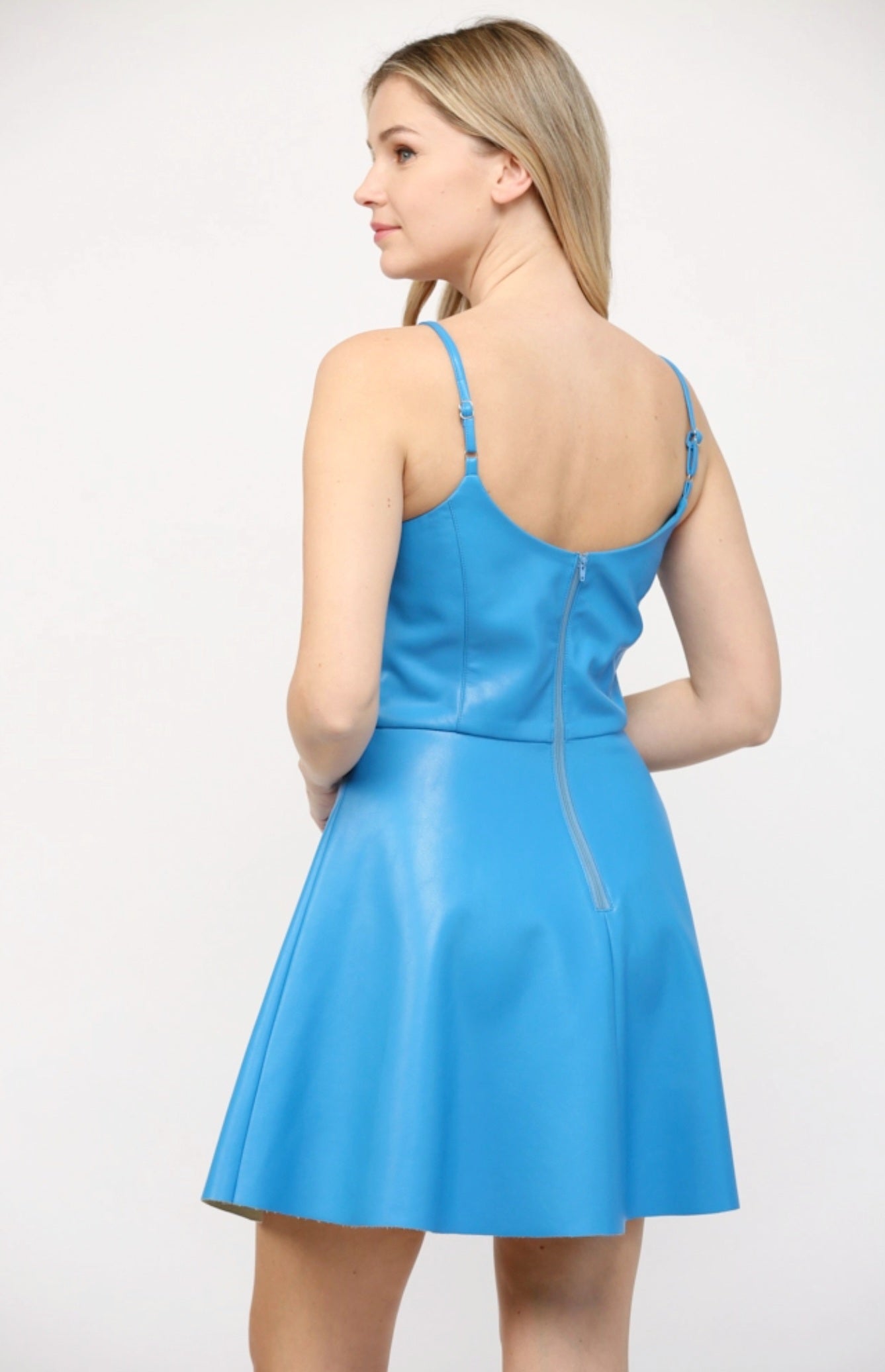 Vegan Leather Mini Dress