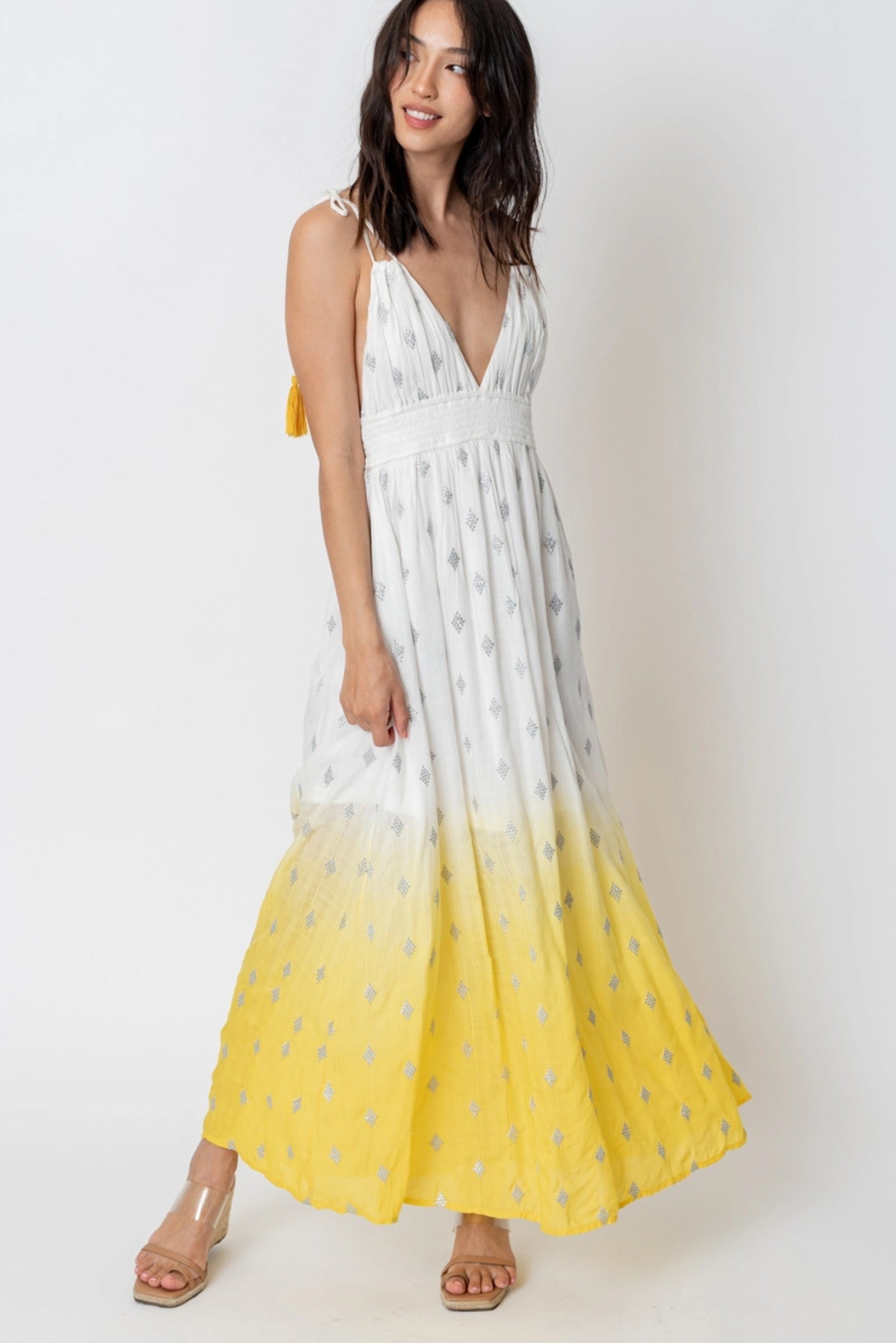 V Neck Maxi Dress
