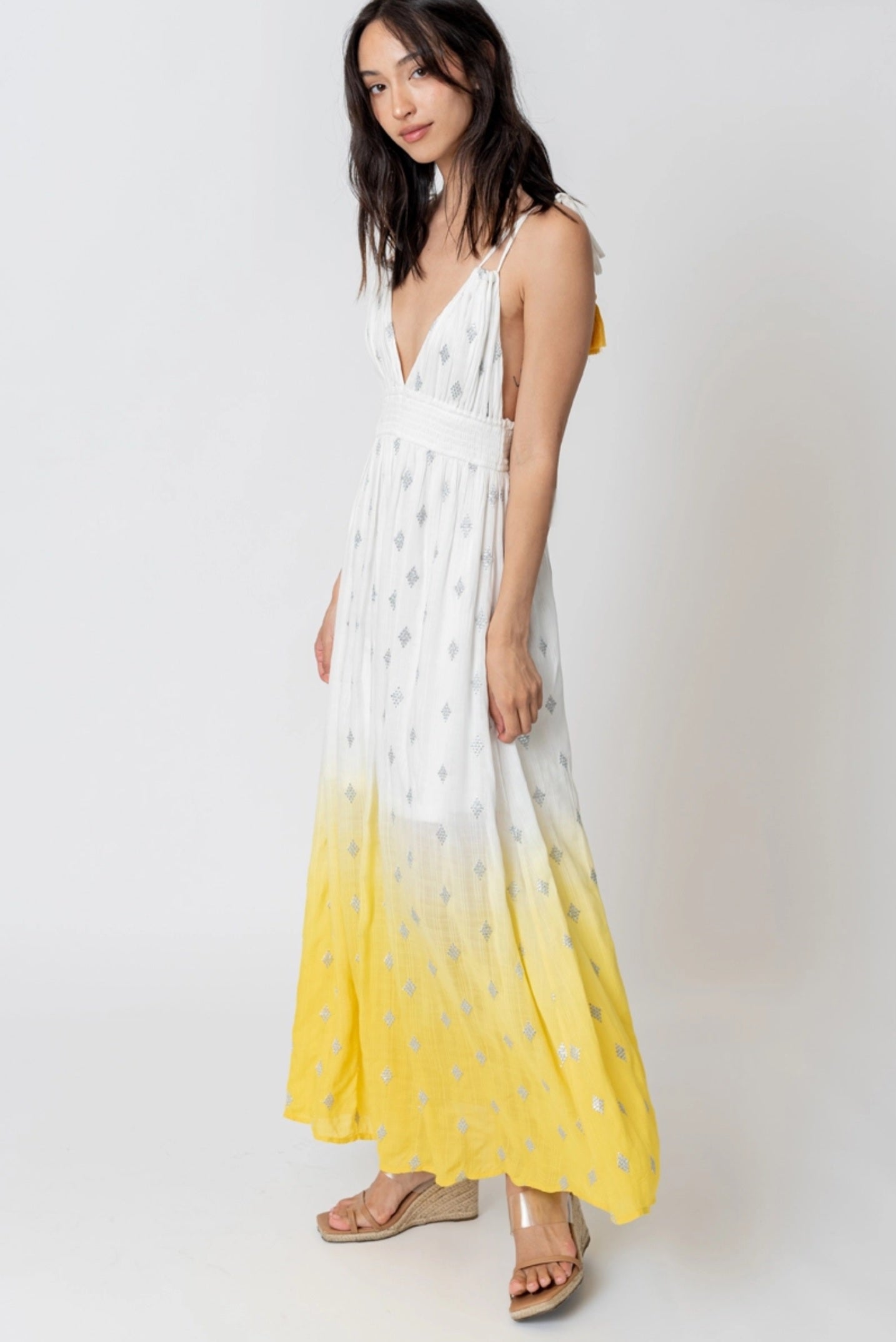 V Neck Maxi Dress