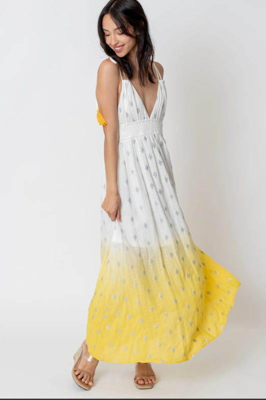 V Neck Maxi Dress
