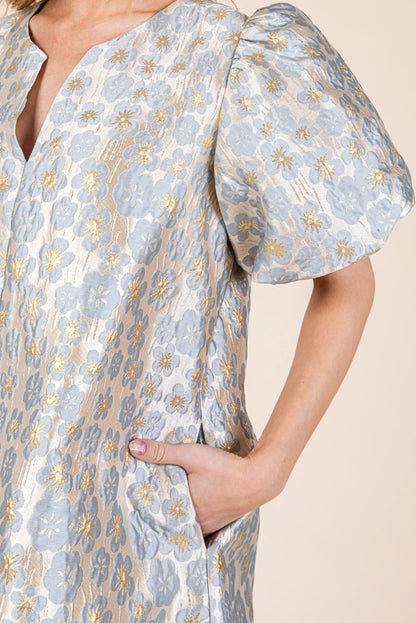 Floral Embroidered Mini Dress