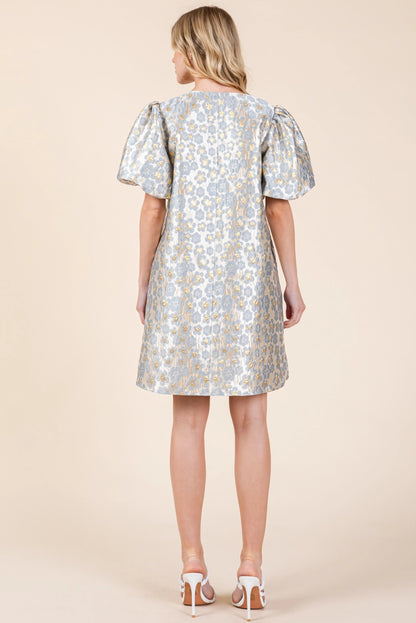 Floral Embroidered Mini Dress