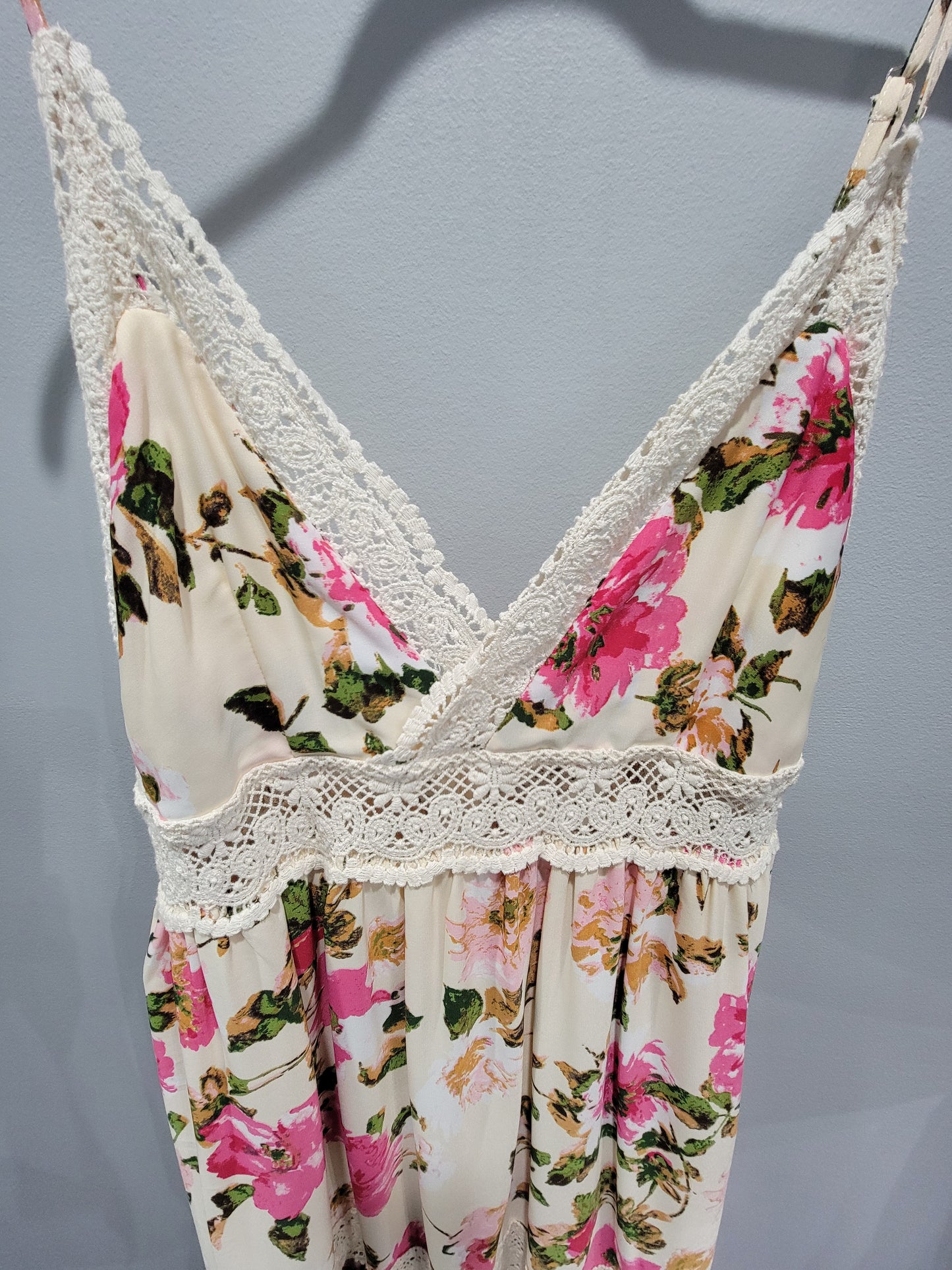 Floral Tiered Lace Dress