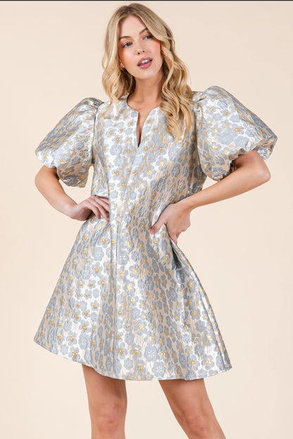 Floral Embroidered Mini Dress