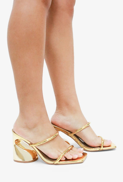 Gold Mule Heel Shoe