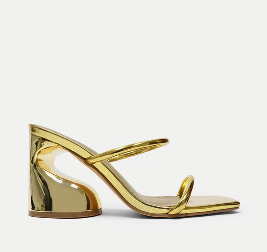 Gold Mule Heel Shoe