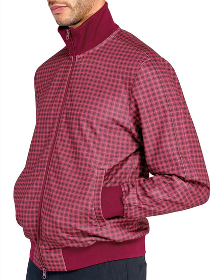 Red Houndstooth Track Jacket