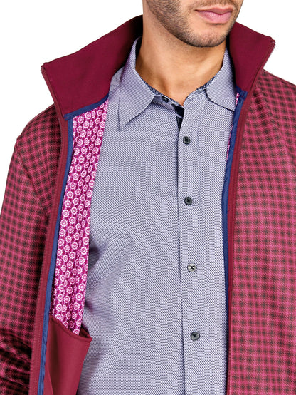 Red Houndstooth Track Jacket