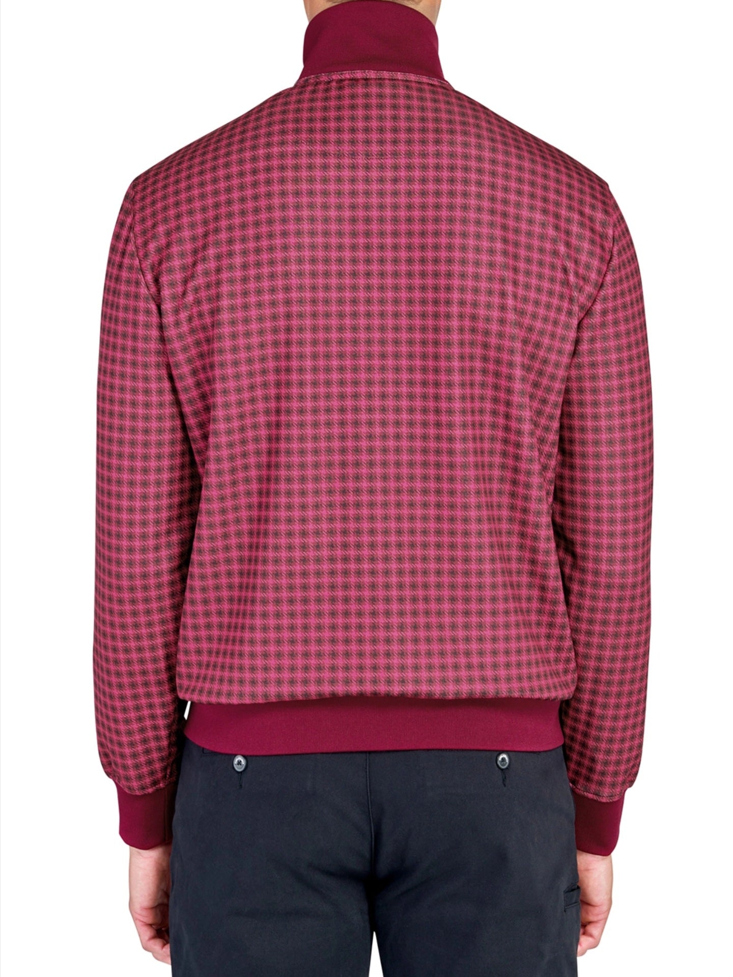 Red Houndstooth Track Jacket