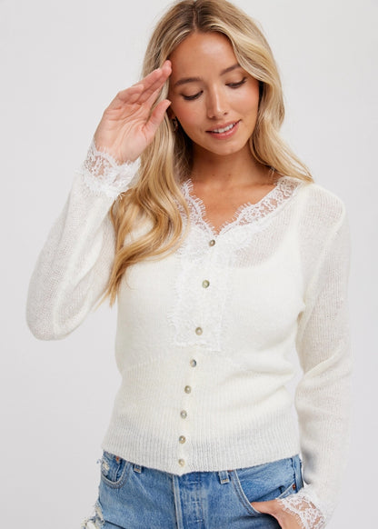 Lace Knit Cardigan