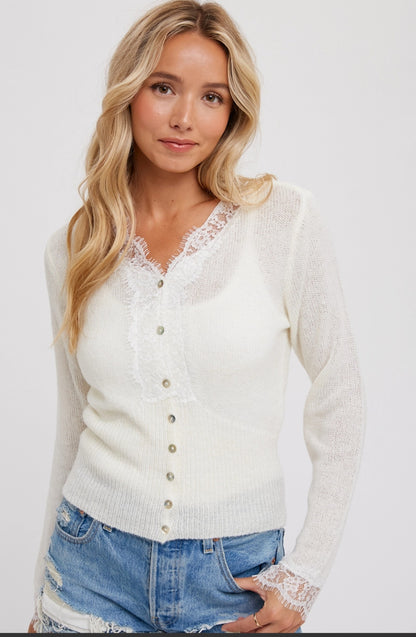 Lace Knit Cardigan