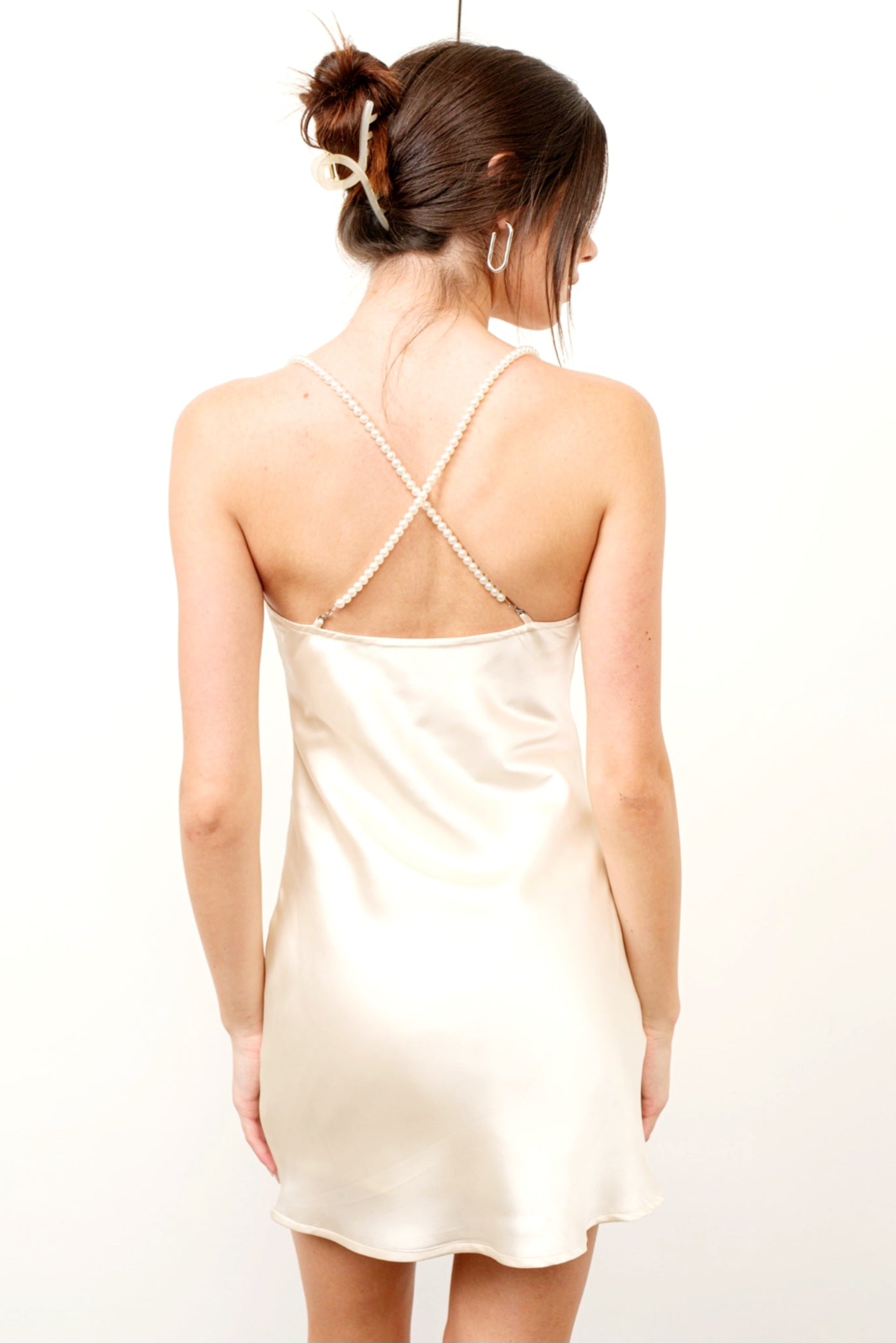 Pearl Strap Mini Dress