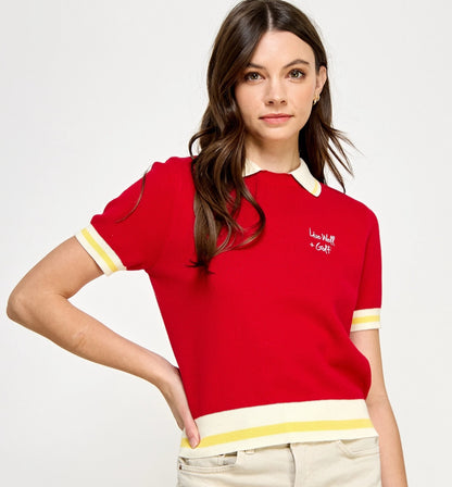 Red Polo Sweater