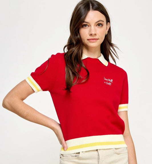 Red Polo Sweater