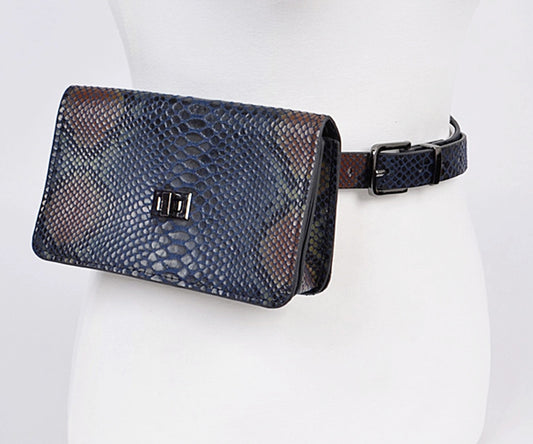Faux Snakeskin Bag Belt